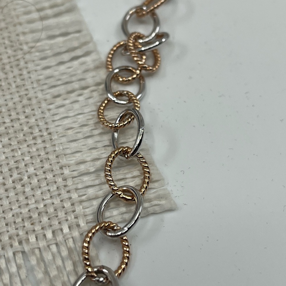 925 Italy Milor Two-Tone Sterling Silver Necklace ~18" - Picture 12 of 17